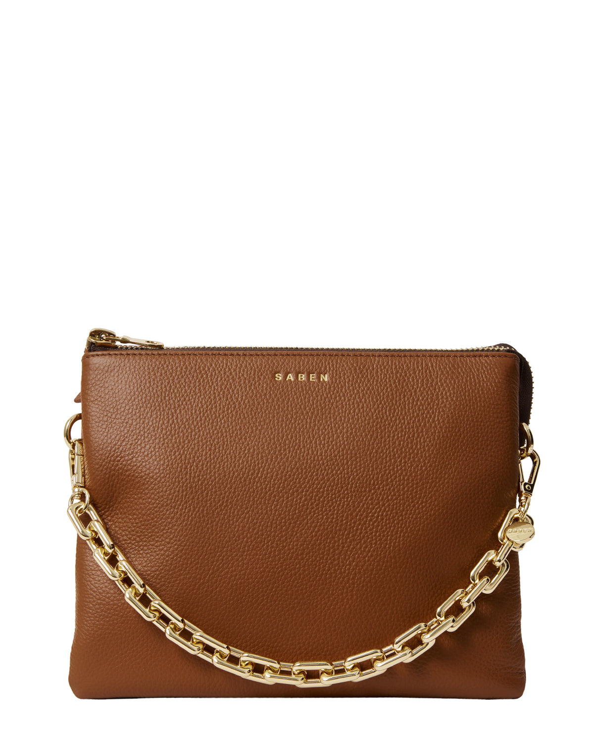 Matilda Crossbody Tan + Chunky Chain