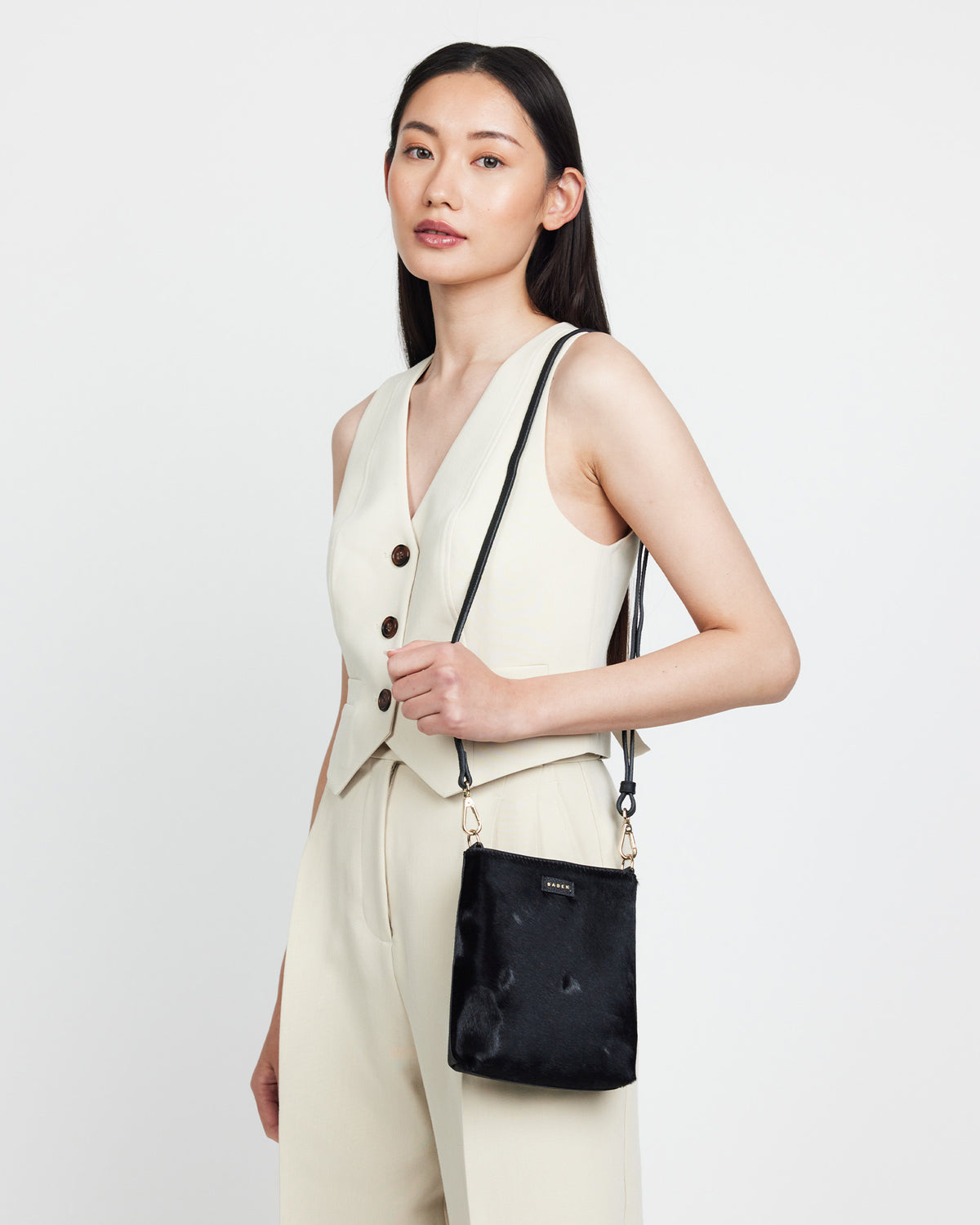 Coco Mini Bag Black + Black Hair Calf